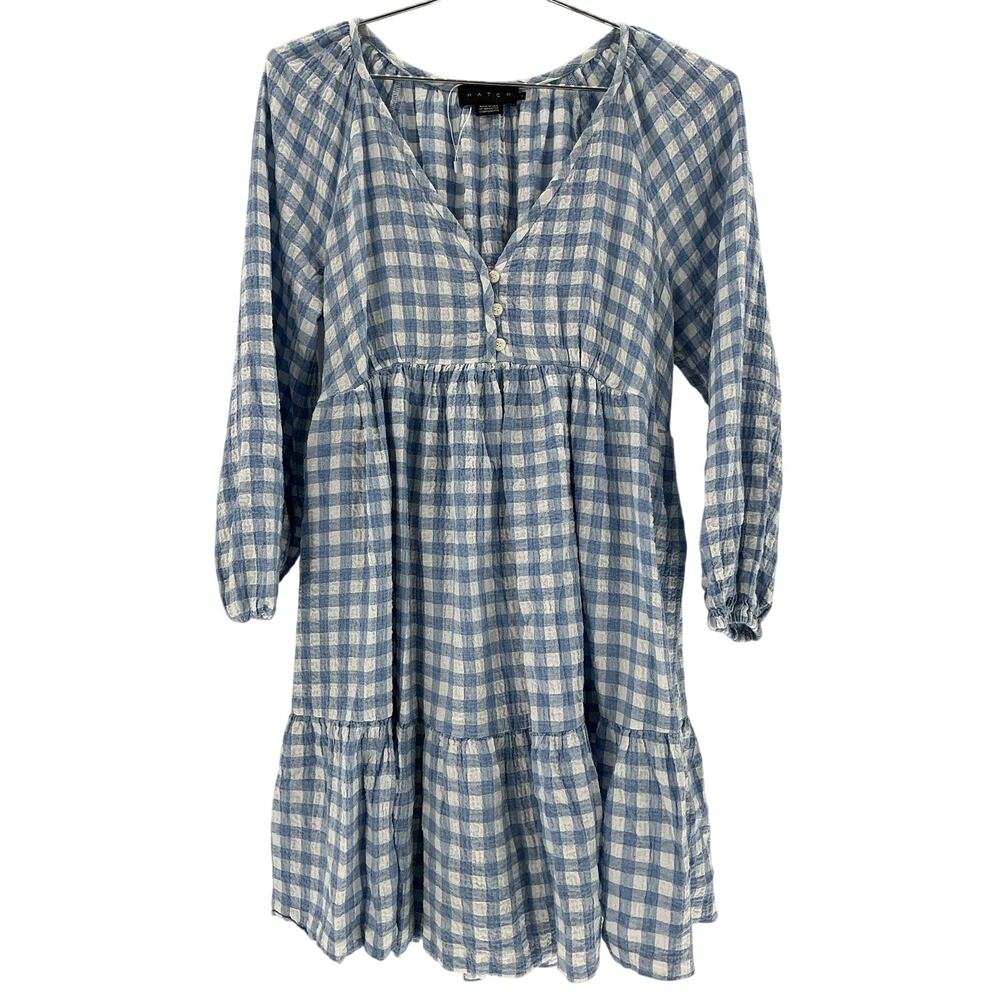 Hatch Gingham Multicolor Kelsey Dress Size 1 - Picture 2 of 4